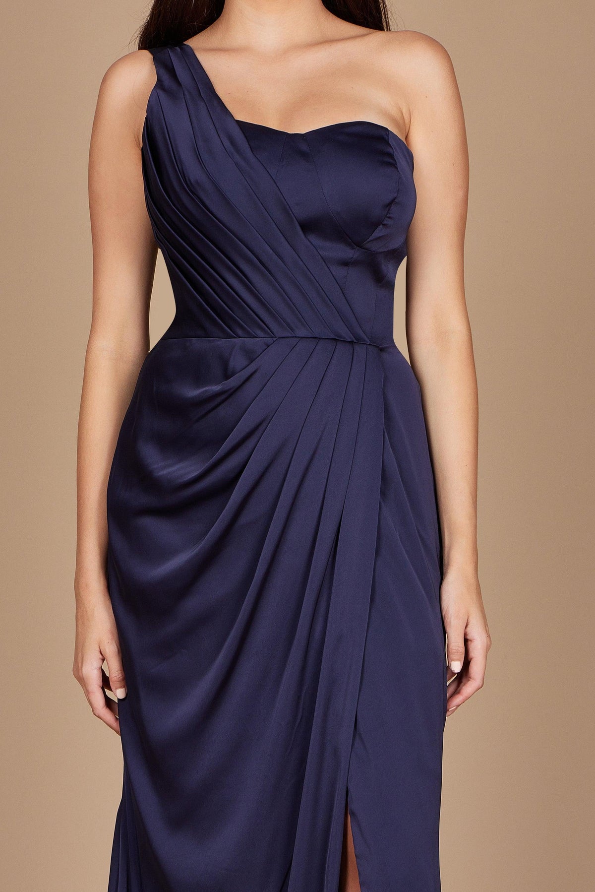 One Shoulder Formal Evening Dress – Emerald Green
