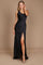 One Shoulder Formal Evening Dress – Black
