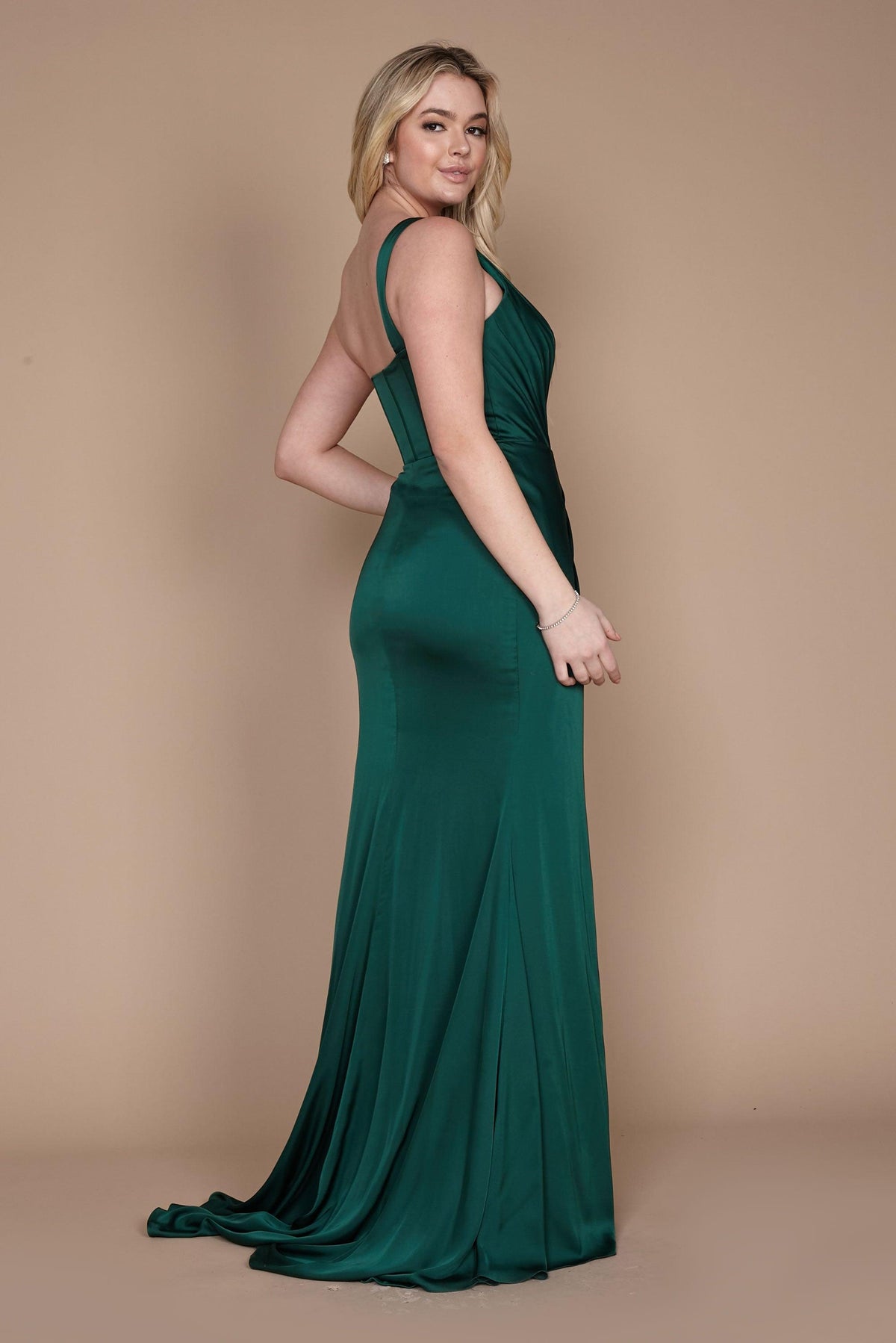 One Shoulder Formal Evening Dress – Black
