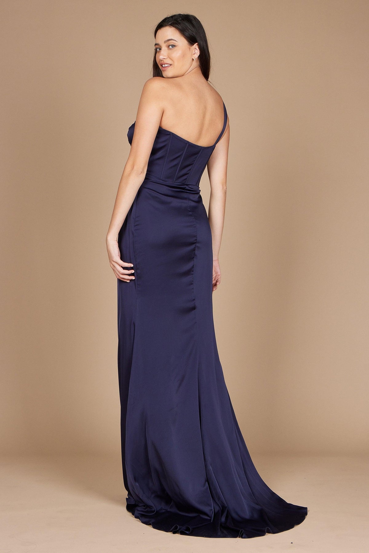 One Shoulder Formal Evening Dress – Emerald Green
