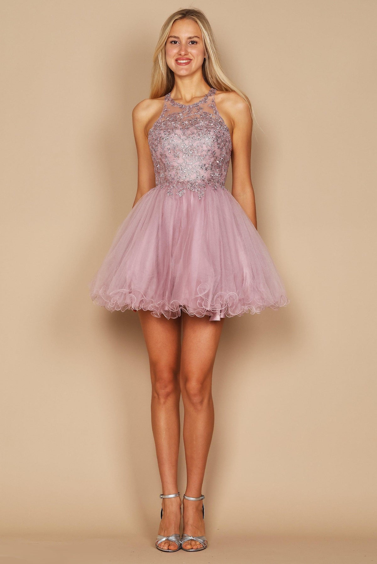 Short Formal Homecoming Dress – Mauve