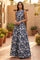 Formal Printed Floral Patterned Evening Dress – Magenta