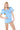 Cocktail Dresses Short Star Printed Mesh Layered Mini Dress Blue