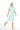 Cocktail Dresses Puff Sleeve Embroidered Mesh Midi Dress Blue