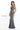 Formal Dresses Beaded Long Formal 3D Floral Applique Evening Dress Gunmetal