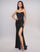 Prom Dresses Fitted Long Formal Prom Pleated Dress Black
