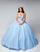 Quinceniera Dresses Sweet 16 Quinceanera Glitter Ball Gown Dress Light Blue