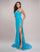 Prom Dresses Fitted Long Slit Formal Prom Evening Dress Teal