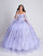 Quinceniera Dresses Ball Gown Long Floral Sweet 16 3D Quinceanera Dress Lilac