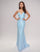 Prom Dresses Fitted Long Mermaid Formal Prom Dress Light Blue