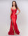 Prom Dresses Pleated Long Formal Prom Dress Red