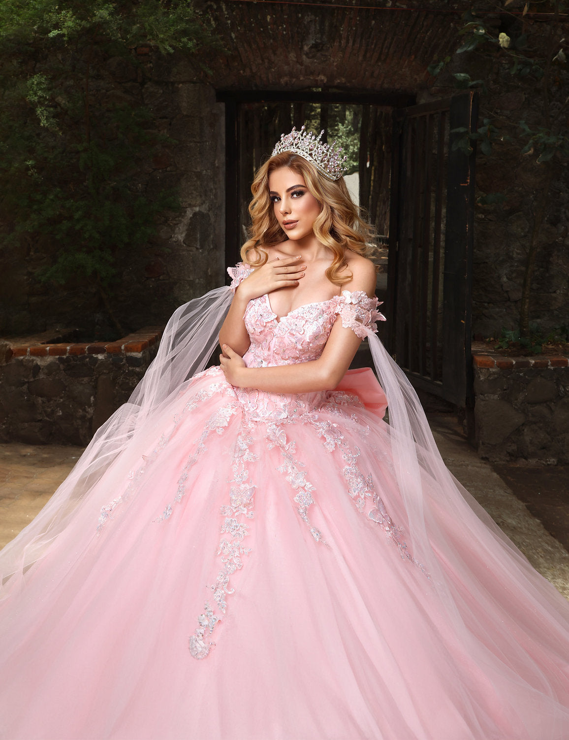 Quinceniera Dresses Long Lace Sweet 16 Quinceanera Dress Pink