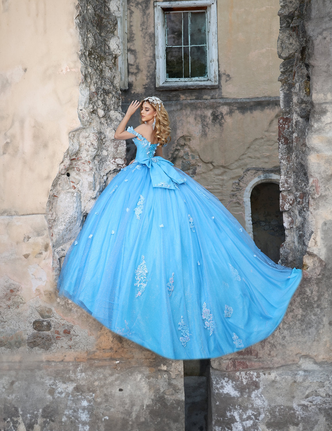 Quinceniera Dresses Quinceanera Long Sweet 16 Floral Dress Tiffany Blue