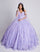Quinceniera Dresses Floral Ball Gown Sweet 16 Long Quinceanera Dress Lilac