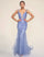 Prom Dresses Long Formal Prom Glitter Lace Dress Steel Blue
