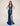 Prom Dresses Long Slit Formal Prom Metallic Dress Navy