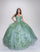 Quinceniera Dresses Long Sweet 16 Glitter Quinceanera Dress Sage