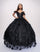 Quinceniera Dresses Glitter Long Ball Gown Quinceanera Dress Black