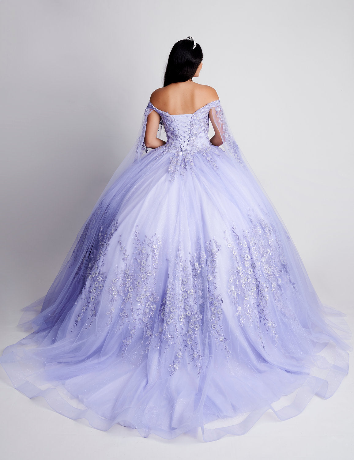 Quinceniera Dresses Ball Gown Long Floral Sweet 16 3D Quinceanera Dress Lilac