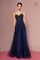 Embroidered Bodice and Mesh Glitter Floor Length Skirt - The Dress Outlet Elizabeth K