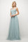 Formal Dresses Pleated Long Formal A Line Dress Robin Blue