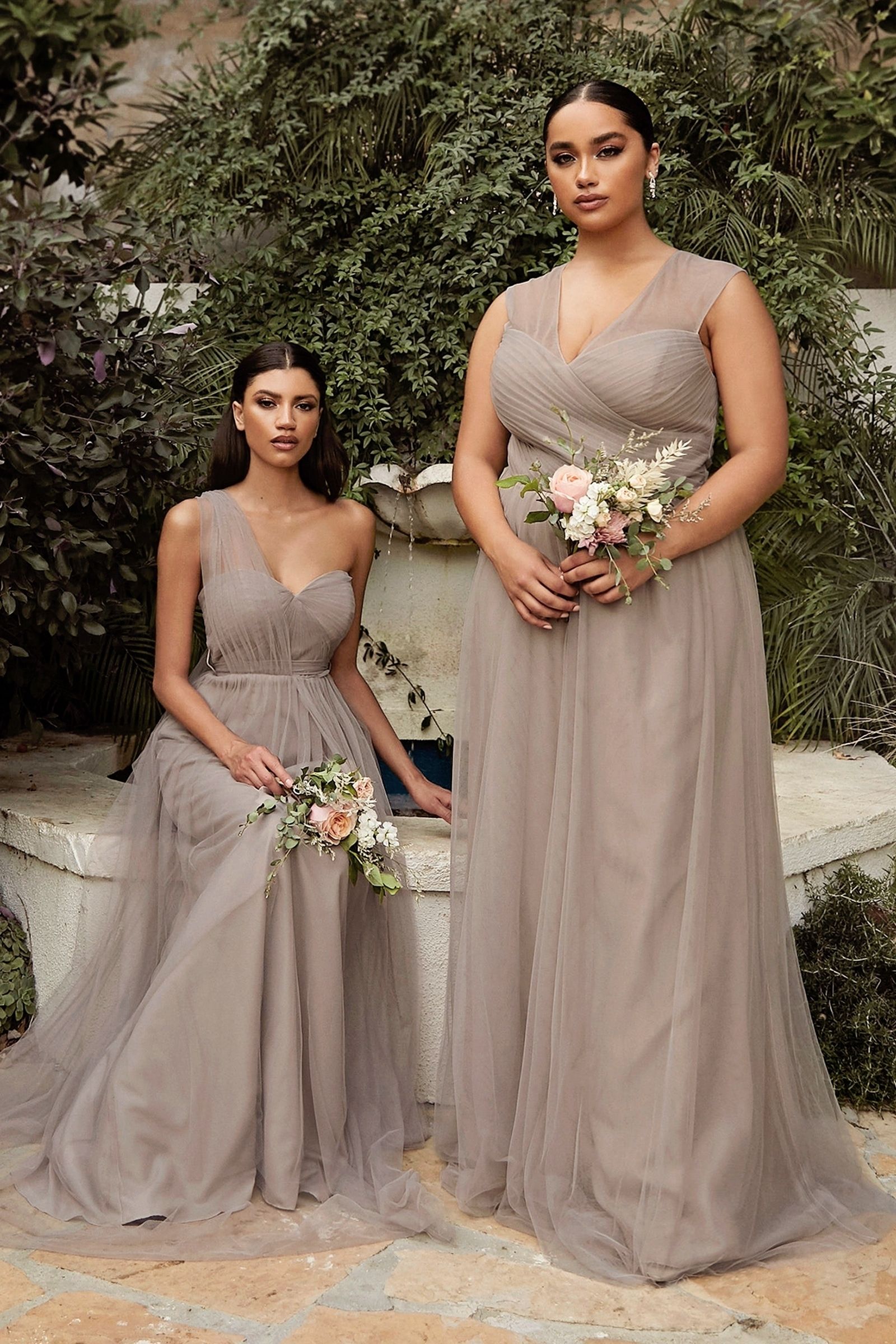 Formal Dresses Pleated Long Formal A Line Dress Sand