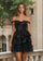 Homecoming Dresses Short Sweet Heart Tiered Homecoming Prom Dress Black