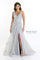Formal Dresses A Line Long Formal Beaded Evening Dress Silver