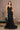 Long Spaghetti Strap Formal Mesh Prom Dress - The Dress Outlet Black