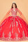 Quinceniera Dresses Sleeveless Long Quinceniera Dress Red