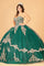 Quinceniera Dresses Strapless Long Sparkling Quinceniera Dress Green