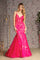 Prom Dresses Glitter Sequin Trumpet Long Prom Dress Fuchsia