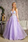 Prom Dresses Sequin Glitter V back A line Long Prom Dress Lilac