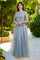 Mother of the Bride Dresses Long Formal Mother of the Bride A Line Evening Dress Smoky Blue
