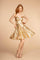 Gold Sequin Embellished Short Prom Dress - The Dress Outlet Elizabeth K