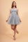 Cocktail Dresses Short Beaded Cocktail Mini Dress Silver