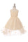High Low Spaghetti Strap Flower Dress - The Dress Outlet