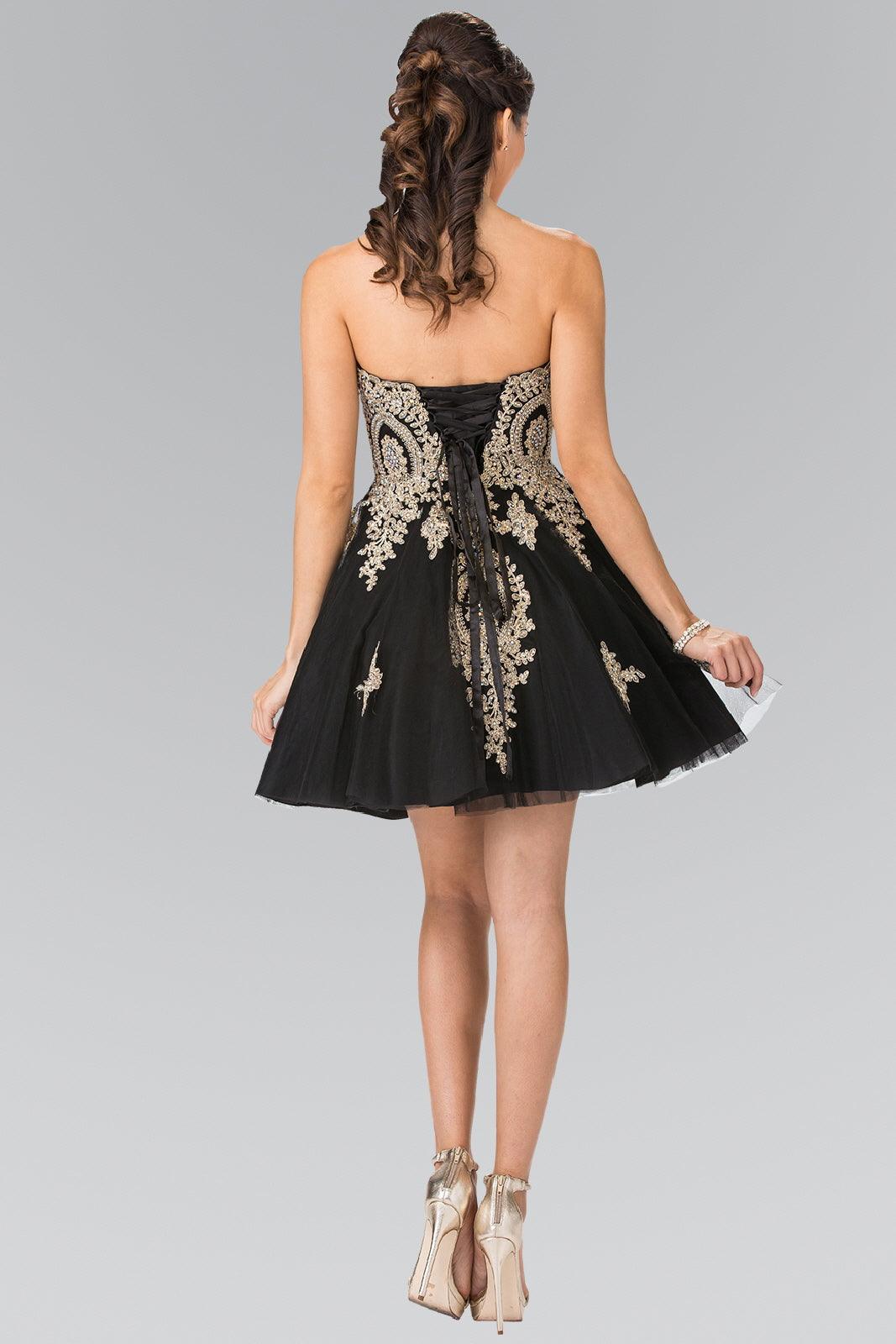 Homecoming Short Strapless Prom Cocktail Dress - The Dress Outlet