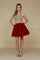 Homecoming Short Two Piece Set Beaded Halter Prom Dress - The Dress Outlet Nox Anabel