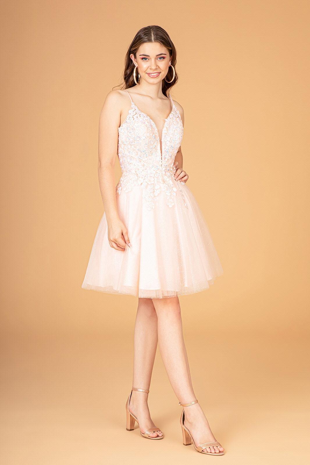 Homecoming Spaghetti Strap Prom Short Dress - The Dress Outlet
