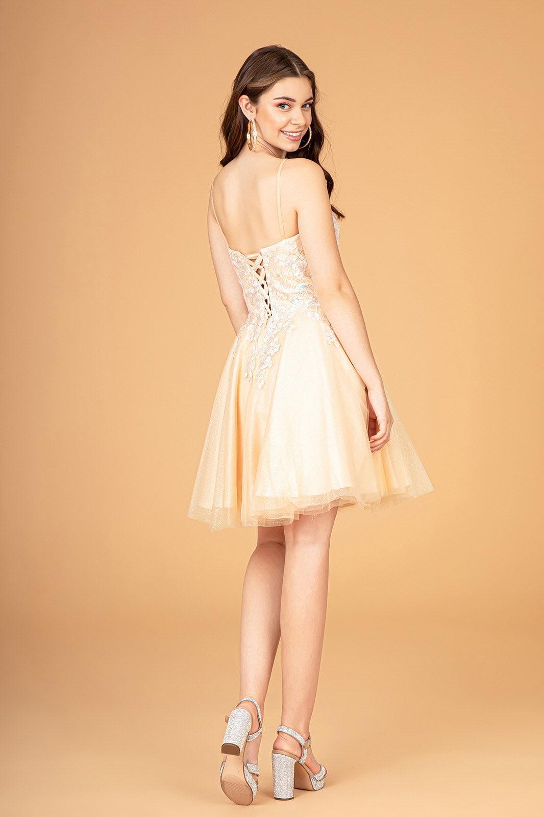 Homecoming Spaghetti Strap Prom Short Dress - The Dress Outlet