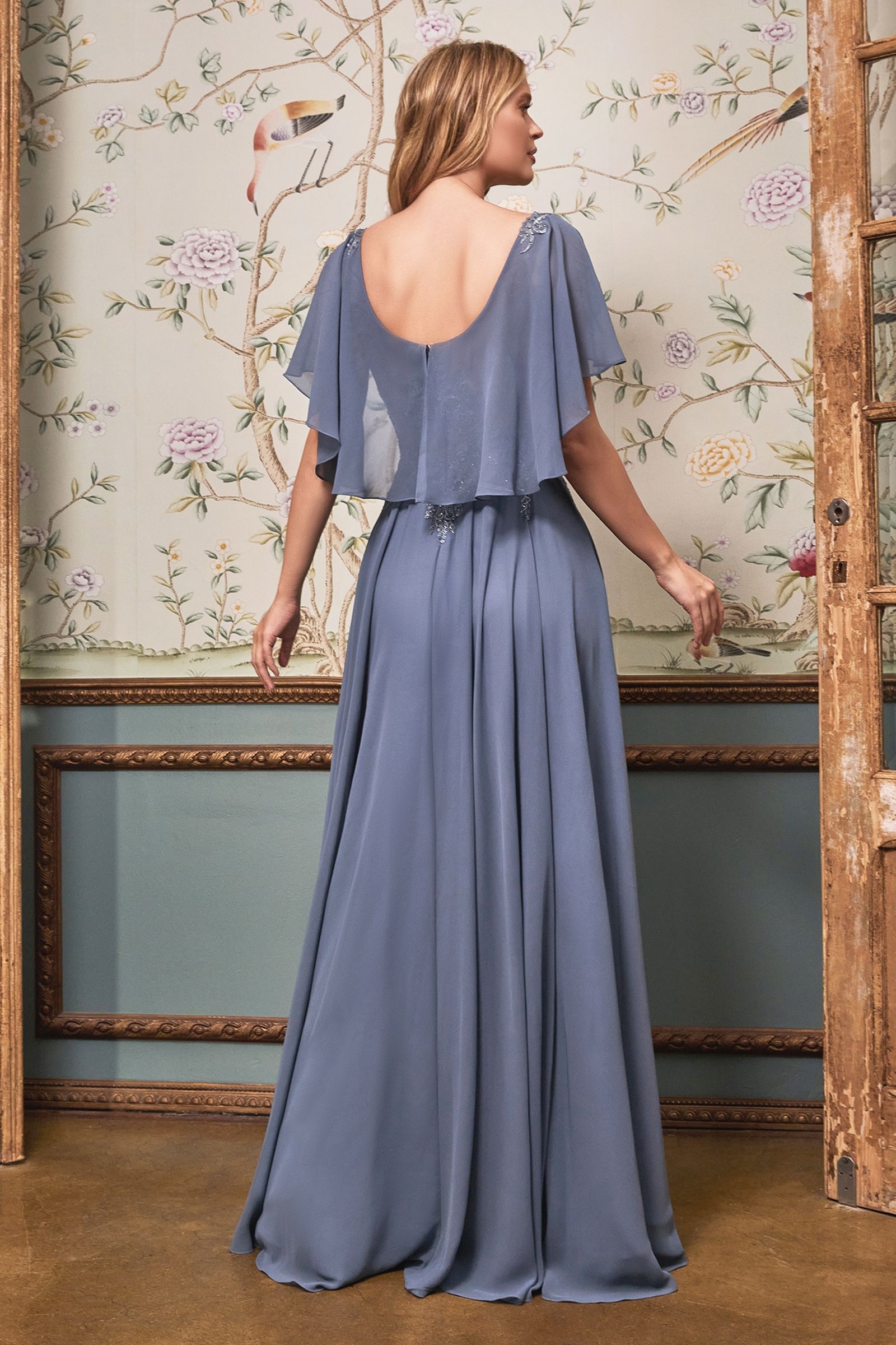 Mother of the Bride Dresses Formal Long A Line Mother of the Bide Dress Smoky Blue