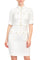 Cocktail Dresses Collared Short Fitted Cocktail Dress Ivory