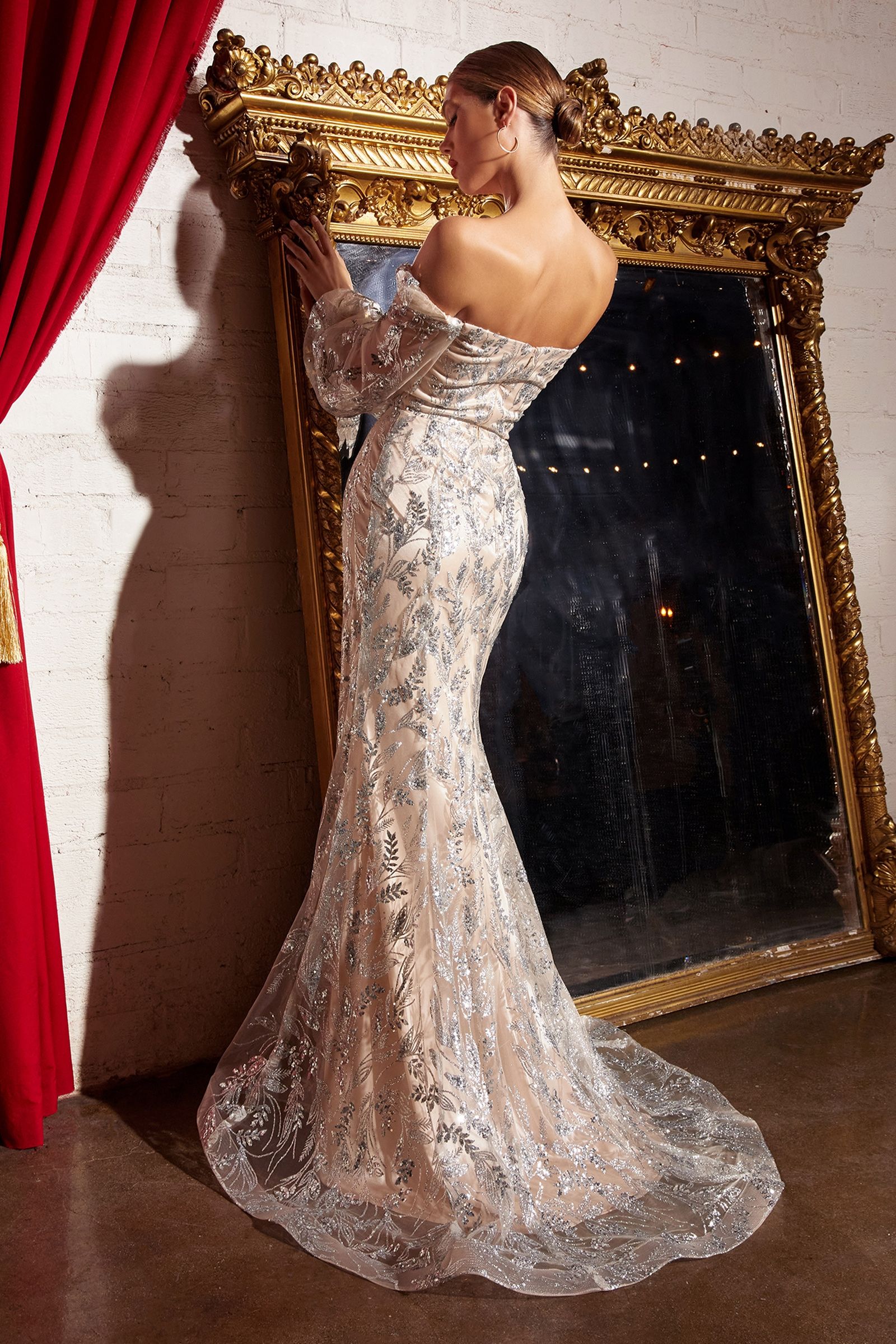 LaDivine J816 Long Fitted Formal Dress