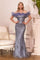 LaDivine J818 Off Shoulder Long Prom Gown