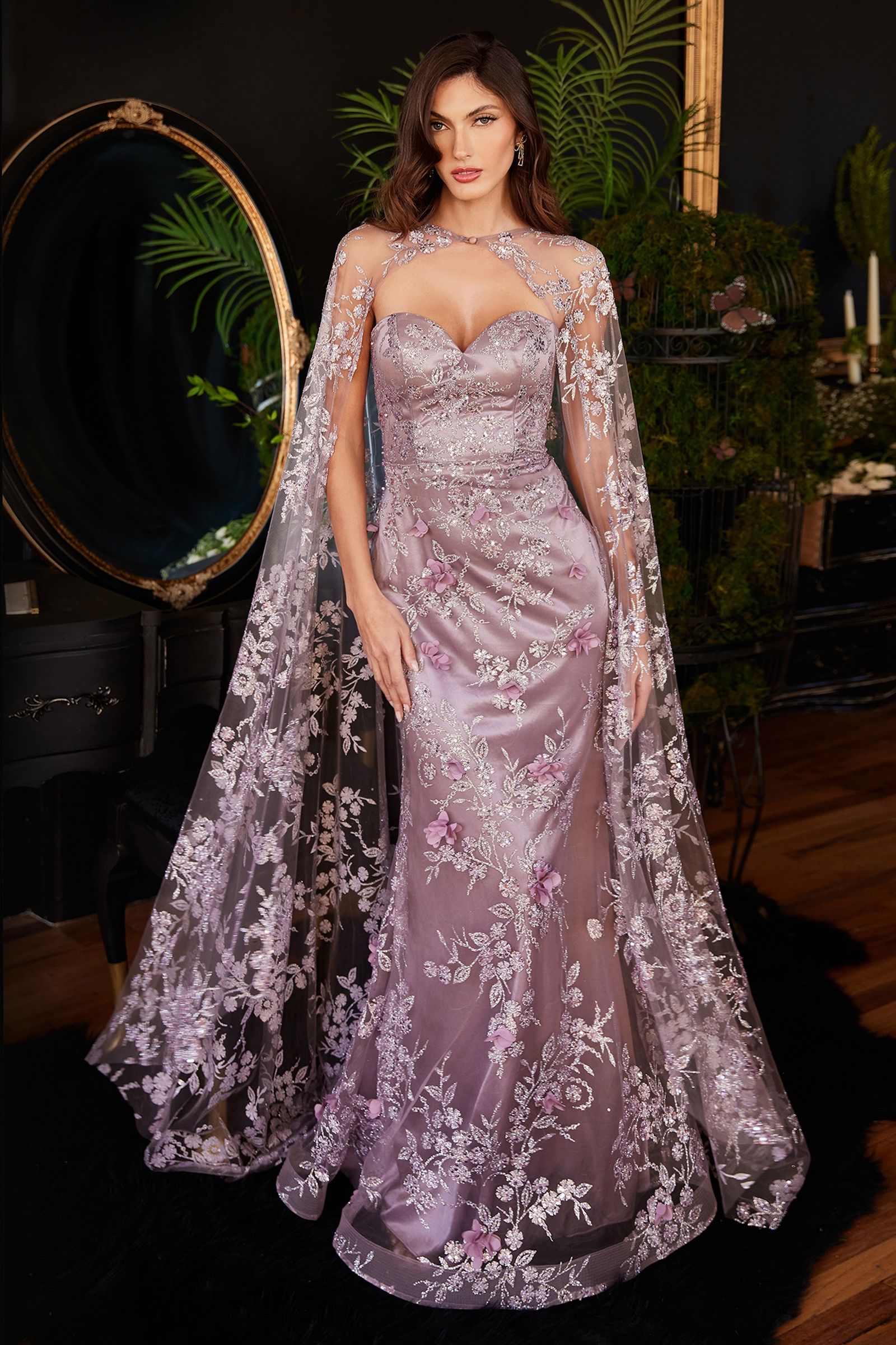LaDivine CDJ834 Long Strapless Prom Dress