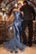 Prom Dresses Prom Long Formal Fitted Overskirt DressSmoky Blue