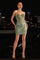 Cocktail Dresses Glitter Fitted Short Cocktail Mini Dress Sage