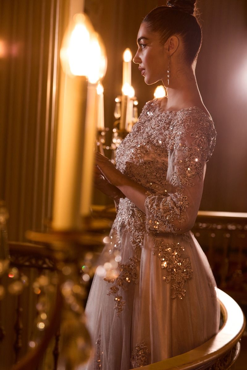 Formal Bride Dresses Long Formal A Line Evening Dress Mocha Gold