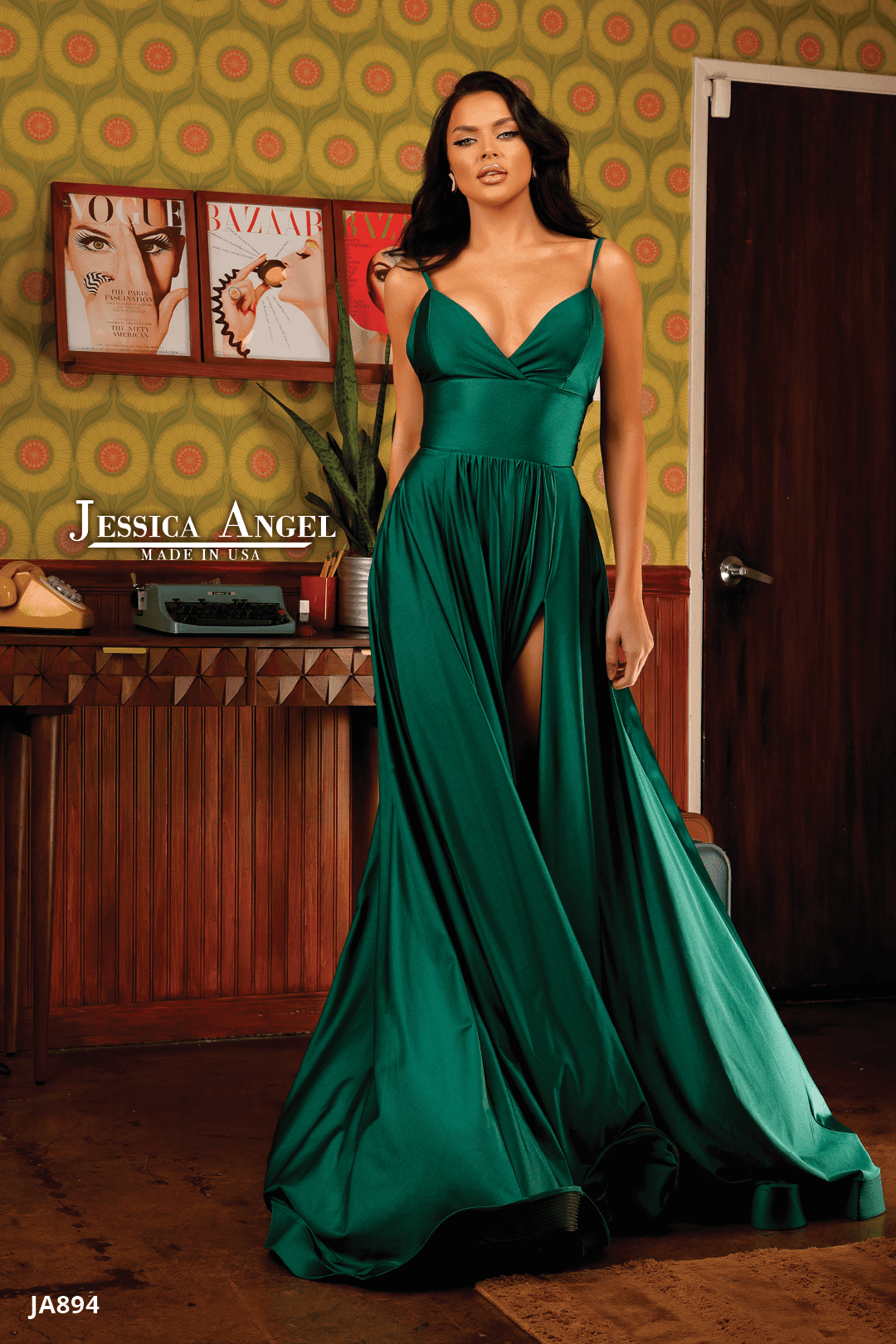 Jessica Angel Long Spaghetti Strap Prom Dress 894 - The Dress Outlet